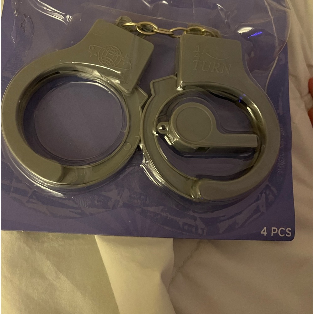 Fake handcuffs police kids halloween costume toy
